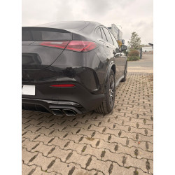 Carbonteile Tuning Heckdiffusor Diffusor ABS Glanz Schwarz passend für Mercedes Benz GLC-Klasse C254 Coupe mit AMG-Line - 3089