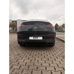 Carbonteile Tuning Heckdiffusor Diffusor ABS Glanz Schwarz passend für Mercedes Benz GLC-Klasse C254 Coupe mit AMG-Line - 3089