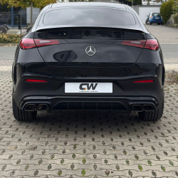 Carbonteile Tuning Heckdiffusor Diffusor ABS Glanz Schwarz passend für Mercedes Benz GLC-Klasse C254 Coupe mit AMG-Line - 3089