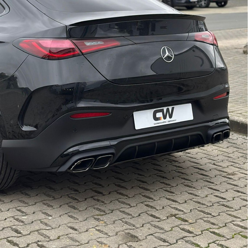 Carbonteile Tuning Heckdiffusor Diffusor ABS Glanz Schwarz passend für Mercedes Benz GLC-Klasse C254 Coupe mit AMG-Line - 3089