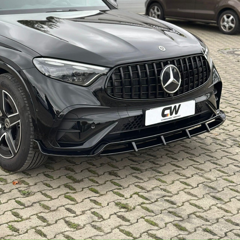 Pièces en carbone Tuning Frontlippe Lippe Schwert Spoiler ABS Glanz für Mercedes Benz X254 C254 GLC mit AMG Line - 4096