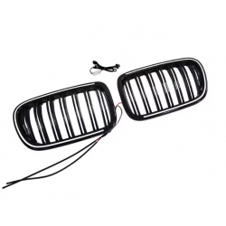 Carbonteile Tuning Nieren Grill Doppelsteg Kühler Beleuchtet ABS Glanz für BMW X3 F25 und X4 F26 Facelift - 4103