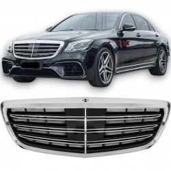 Carbonteile Tuning Kühlergrill Grill chrom passend für Mercedes Benz S-Klasse W222 ohne Nachtsicht - 4106