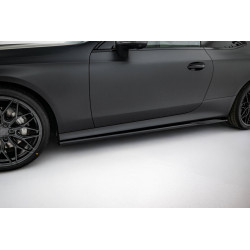 Carbonteile Tuning MAXTON Seitenschweller Ansatz Cup Leisten passend für Mercedes-Benz CLE AMG-Line C236 schwarz Hochglanz - ...