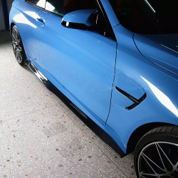 Carbonparts Tuning 1773 - Sideskirt Seitenschweller Ansatz ABS schwarz glänzend passend für BMW M4 F82 F83