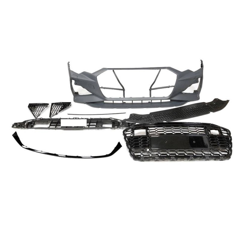 Pièces en carbone Tuning Stoßstange Vorne Front Frontstoßstange passend für Audi A6 C8 4K, S6, S-line nicht RS6 - 4120