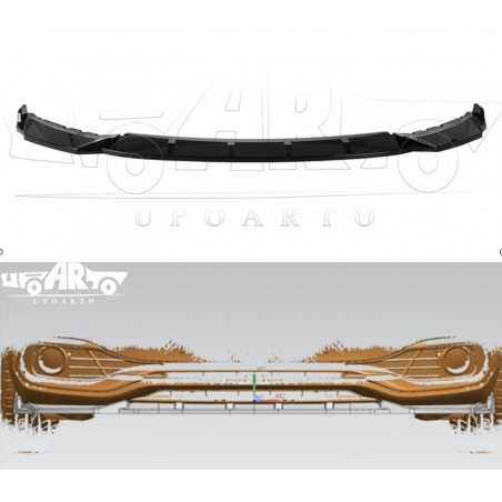 Carbonteile Tuning Frontlippe Spoiler Lippe Schwert ABS schwarz glänzend passend für BMW 4er F32 F33 F36 Standard - 4125