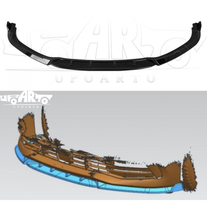 Carbonteile Tuning Frontlippe Spoiler Lippe Schwert ABS schwarz glänzend passend für BMW 5er G30 G31 Vorfacelift Standard - 4127