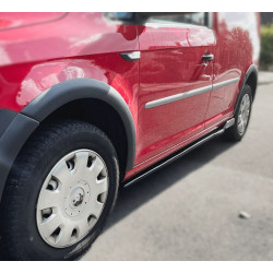 Pièces en carbone Tuning Sideskirts Seitenschweller Ansätze ABS schwarz glänzend passend für Volkswagen Caddy MK4 2015-2020 -...