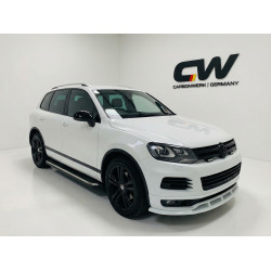 Pièces en carbone Tuning Frontlippe Lippe Schwert Frontspoiler Spoiler GFK unlackiert passend für Volkswagen Touareg 7P R Lin...
