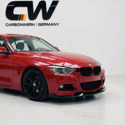 Pièces en carbone Tuning 1694 - Frontlippe Spoiler Schwert schwarz glänzend passend für BMW 3er F30 F31 mit MPaket