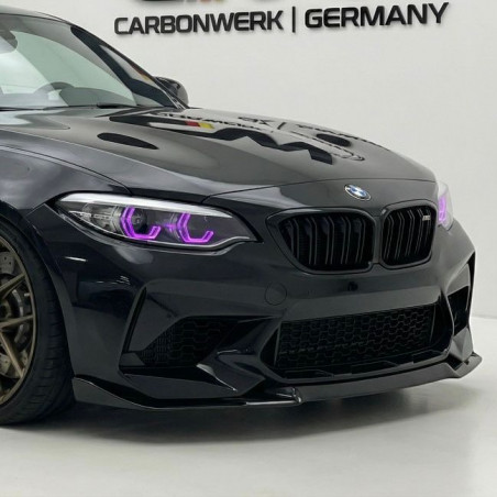 Carbonparts Tuning 1519 - Front lip Clubsport ABS black glossy fits BMW M2 F87 Competition