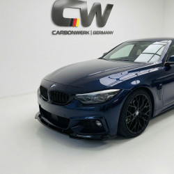Carbonteile Tuning 1725 - Frontlippe Spoiler Lippe Schwert Front V2 schwarz glänzend passend für BMW 4er F32 F33 F36
