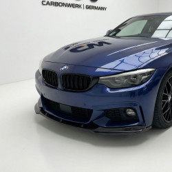 Carbonteile Tuning 1725 - Frontlippe Spoiler Lippe Schwert Front V2 schwarz glänzend passend für BMW 4er F32 F33 F36