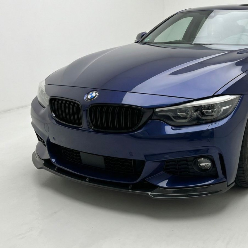 Carbonteile Tuning 1725 - Frontlippe Spoiler Lippe Schwert Front V2 schwarz glänzend passend für BMW 4er F32 F33 F36