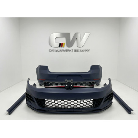 Pièces en carbone Tuning Stoßstangenset Stoßstange Front Heck Seitenschweller, Bodykit Umbau auf GTI passend für Volkswagen V...