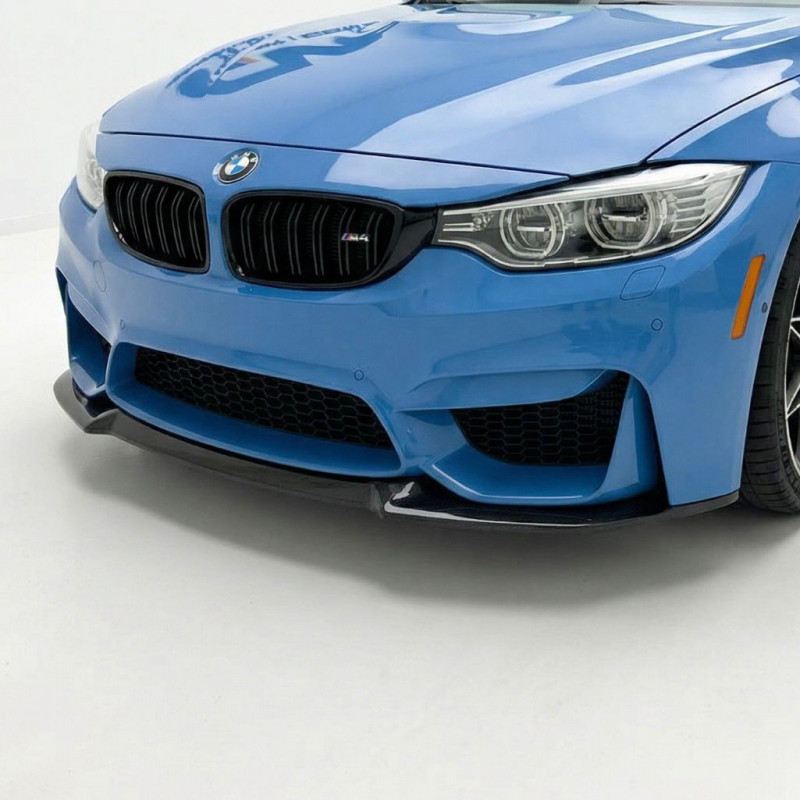 Carbonparts Tuning 1713 - Front lip spoiler sword clubsport black glossy V2 fits BMW M3 F80 M4 F82 F83