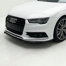 Pièces en carbone Tuning 2036 - Frontlippe Lippe Schwert ABS Glanz Schwarz passend für Audi A7