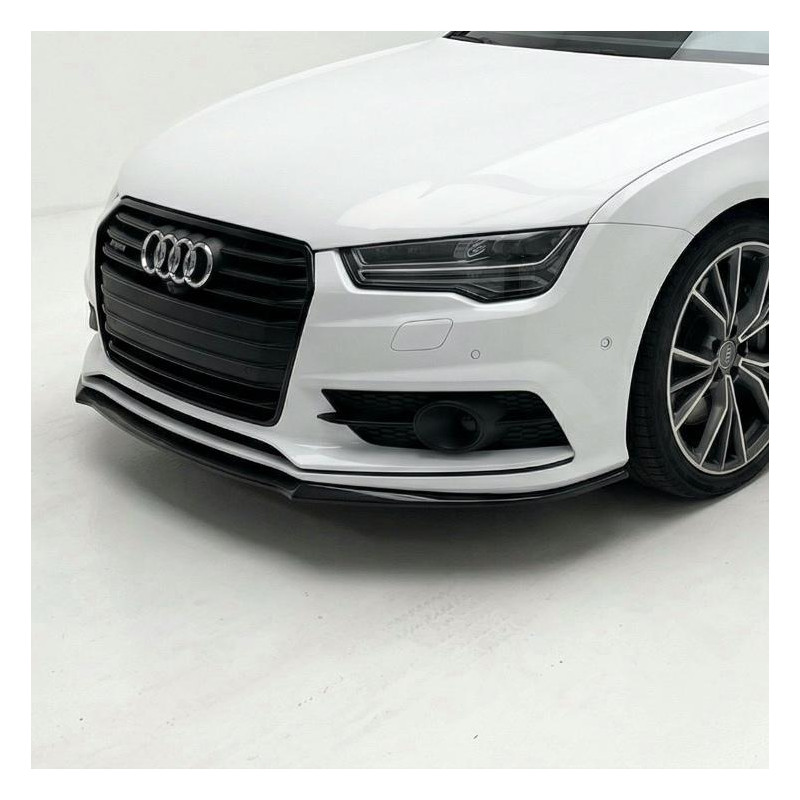 Pièces en carbone Tuning 2036 - Frontlippe Lippe Schwert ABS Glanz Schwarz passend für Audi A7