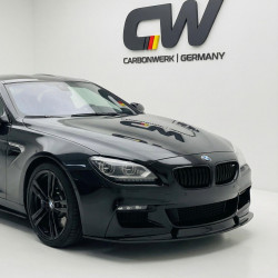 Pièces en carbone Tuning 1687 - Frontlippe Spoiler Schwert ABS schwarz glänzend passend für BMW 6er F06 F12 F13 mit MPaket