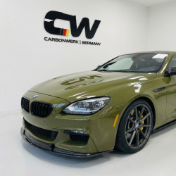 Pièces en carbone Tuning 1687 - Frontlippe Spoiler Schwert ABS schwarz glänzend passend für BMW 6er F06 F12 F13 mit MPaket