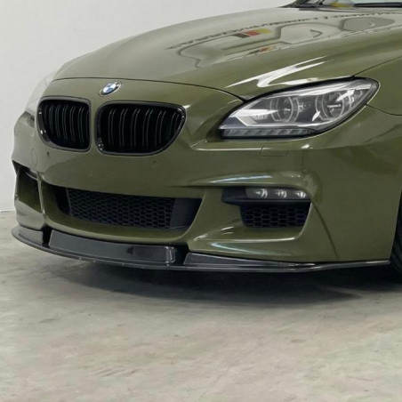Pièces en carbone Tuning 1687 - Frontlippe Spoiler Schwert ABS schwarz glänzend passend für BMW 6er F06 F12 F13 mit MPaket