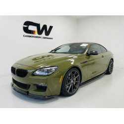 Pièces en carbone Tuning 1687 - Frontlippe Spoiler Schwert ABS schwarz glänzend passend für BMW 6er F06 F12 F13 mit MPaket