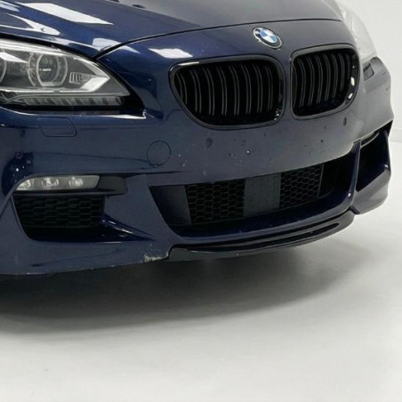 Pièces en carbone Tuning 1786 - Frontlippe Spoiler Schwert ABS schwarz glänzend passend für BMW 6er F06 F12 F13 mit MPaket