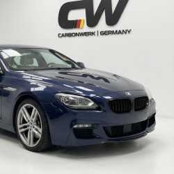 Pièces en carbone Tuning 1786 - Frontlippe Spoiler Schwert ABS schwarz glänzend passend für BMW 6er F06 F12 F13 mit MPaket