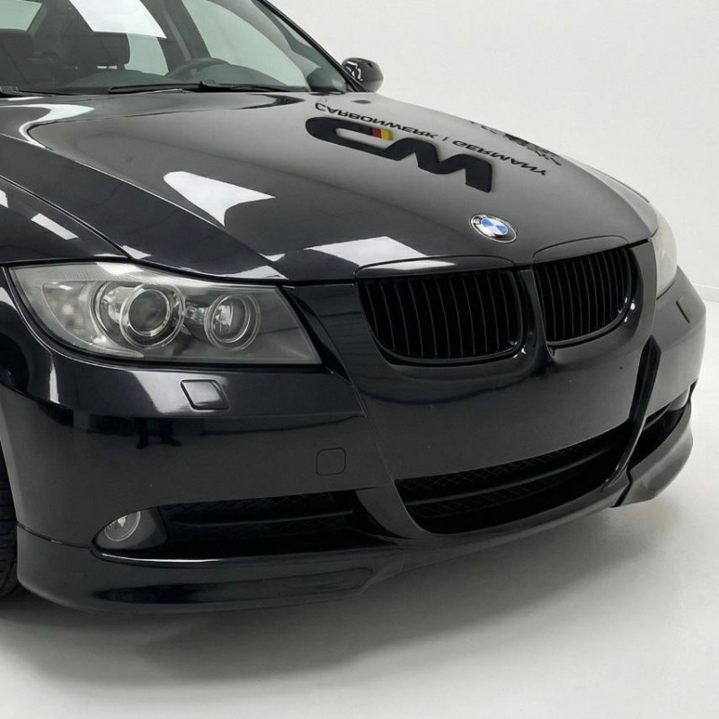 Carbonteile Tuning 1768 - Flaps Splitter Canards Frontansatz ABS schwarz glänzend passend für BMW 3er E90 E91 VFL ohne MPaket