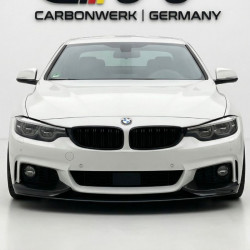 Pièces en carbone Tuning 1959 - Frontlippe Spoiler Schwert schwarz glanz passend für BMW 4er F32 F33 F36 mit MPaket