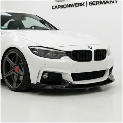 Pièces en carbone Tuning 1959 - Frontlippe Spoiler Schwert schwarz glanz passend für BMW 4er F32 F33 F36 mit MPaket