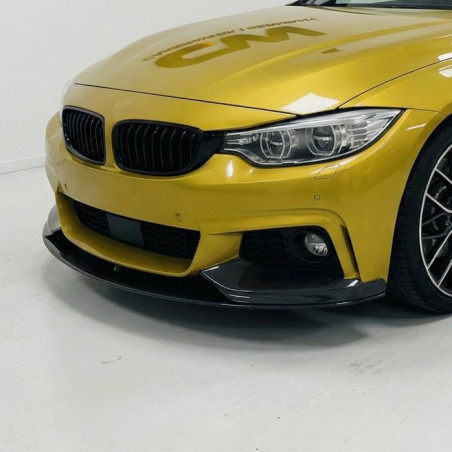 Pièces en carbone Tuning 1959 - Frontlippe Spoiler Schwert schwarz glanz passend für BMW 4er F32 F33 F36 mit MPaket