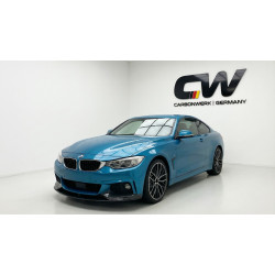 Pièces en carbone Tuning 1959 - Frontlippe Spoiler Schwert schwarz glanz passend für BMW 4er F32 F33 F36 mit MPaket