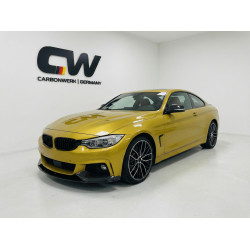 Pièces en carbone Tuning 1959 - Frontlippe Spoiler Schwert schwarz glanz passend für BMW 4er F32 F33 F36 mit MPaket