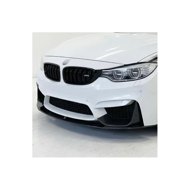 Carbonparts Tuning 1753 - Frontlippe Spoiler Schwert Performance V1 schwarz glänzend passend für BMW M3 F80 M4 F82 F83
