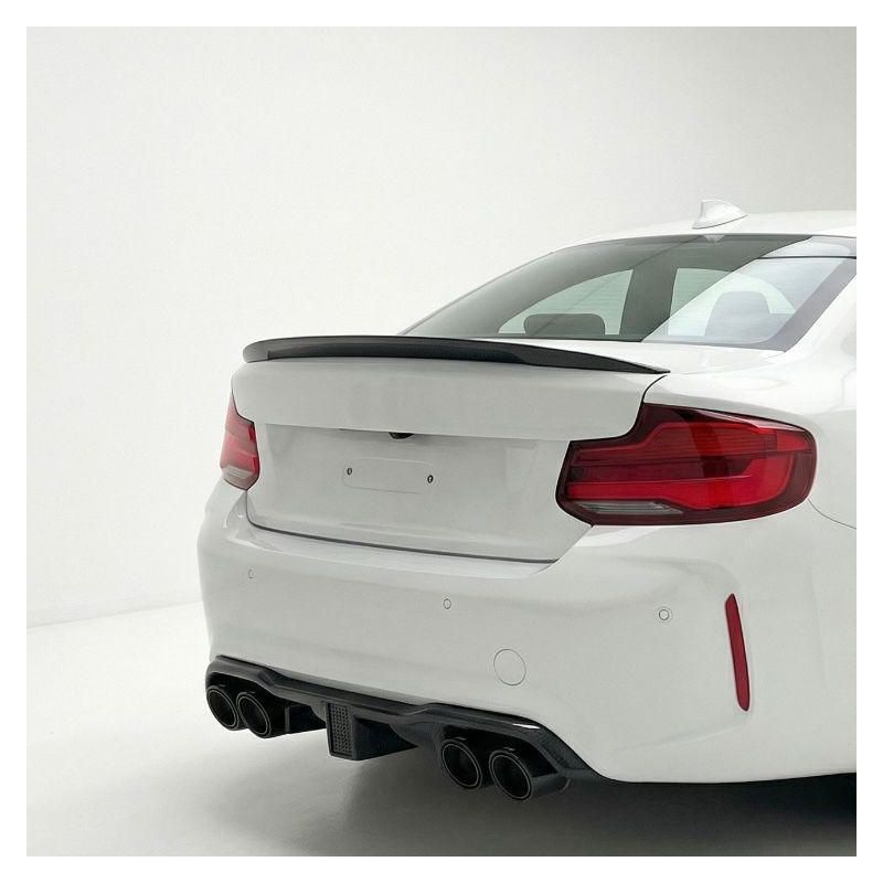 Carbonteile Tuning 1739 - Heckspoiler Lippe Spoiler Performance schwarz glänzend passend für BMW 2er F22 + M2 F87 + Competition