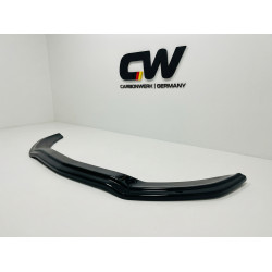 Pièces en carbone Tuning 1738 - Frontlippe Spoiler Schwert schwarz glänzend passend für Mercedes C-Klasse W205 S205 Limousine...