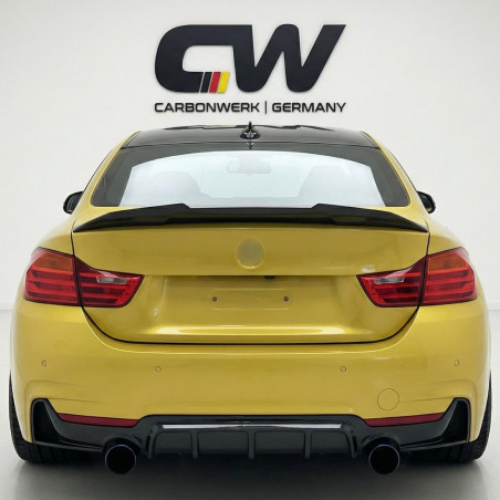 Carbonteile Tuning 2414 - Heckspoiler Lippe Spoiler Deep V2 schwarz glänzend passend für BMW 4er F32