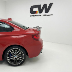 Carbonparts Tuning 1955 - Heckspoiler Lippe Spoiler Deep V2 schwarz glänzend passend für BMW 2er F22 + M2 F87 + Competition