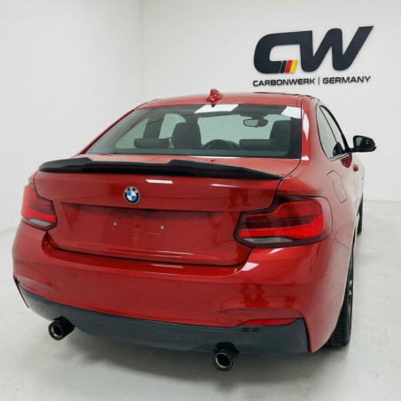 Carbonparts Tuning 1955 - Heckspoiler Lippe Spoiler Deep V2 schwarz glänzend passend für BMW 2er F22 + M2 F87 + Competition