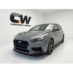 Carbonteile Tuning 1912 - Frontlippe Spoiler Schwert Performance ABS schwarz glänzend passend für Hyundai I30N Mk3 ab 2017