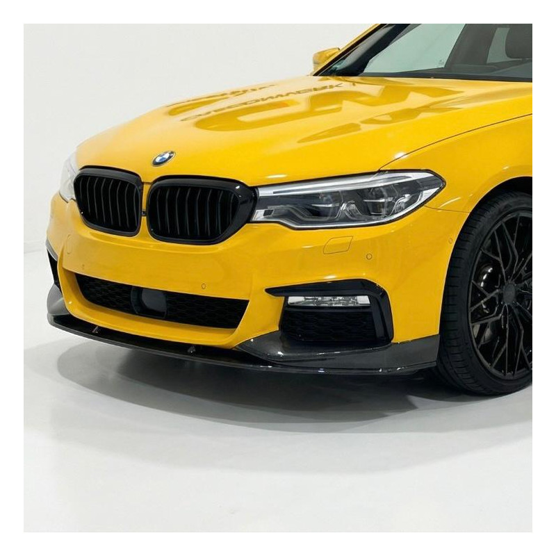 Pièces en carbone Tuning 1338 - Frontlippe V1.1 schwarz glanz passend für BMW 5er G30 G31