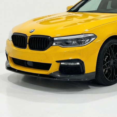Pièces en carbone Tuning 1338 - Frontlippe V1.1 schwarz glanz passend für BMW 5er G30 G31
