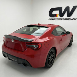 Pièces en carbone Tuning 2469 - Heckspoiler Ducktail Spoiler Lippe Heck ABS Glanz Schwarz passend für Toyota GT86 Subaru BRZ