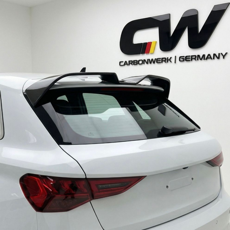 Carbonparts Tuning 2468 - Heckspoiler Spoiler Lippe Heck ABS Glanz Schwarz passend für Audi A3 8Y Sportback SB S3 RS3