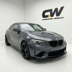 Pièces en carbone Tuning 1904 - Frontlippe Spoiler Schwert Performance ABS schwarz glänzend passend für BMW M2 F87