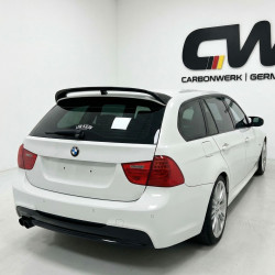 Pièces en carbone Tuning Heckspoiler Spoiler Lippe Ansatz ABS Glanz Schwarz für BMW 3er E91 Touring - 2815