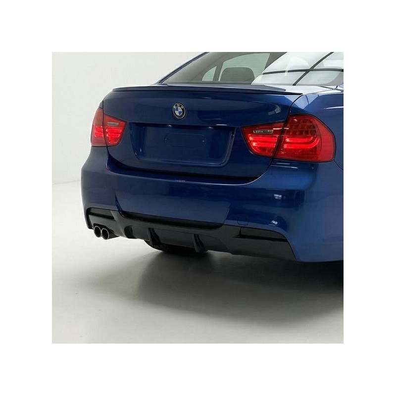 Carbonteile Tuning 2767 - Heckdiffusor Diffusor Heck Ansatz ABS Glanz passend für BMW 3er E90 E91 VFL & LCI M Paket