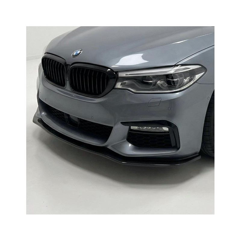 Pièces en carbone Tuning 2797 - Frontlippe Lippe Schwert Frontspoiler ABS Glanz Schwarz passend für BMW 5er G30 G31 VFL M Paket